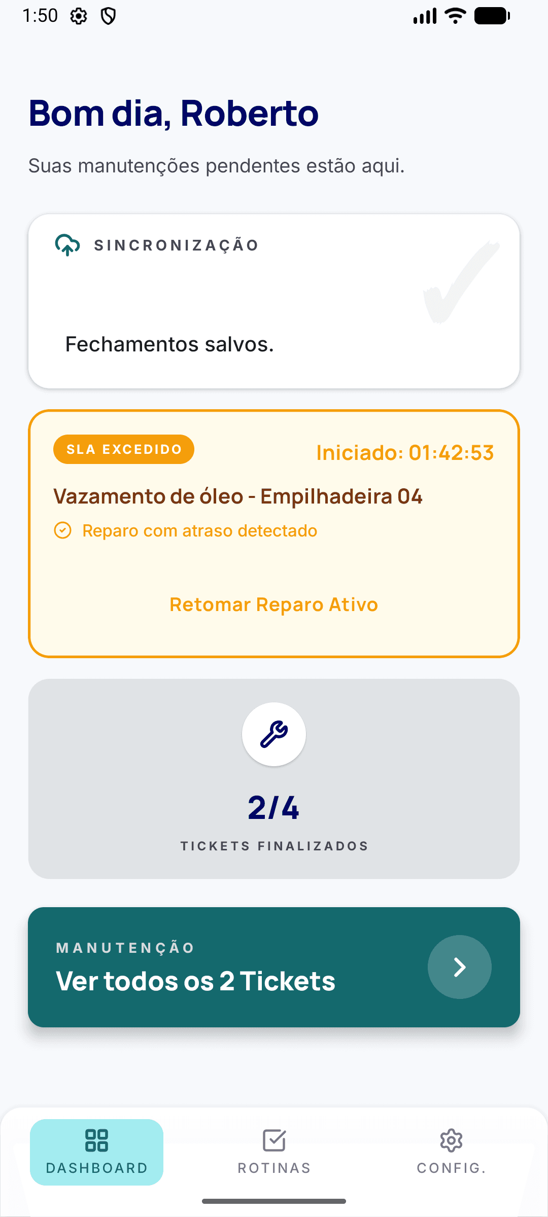 Dashboard do Técnico