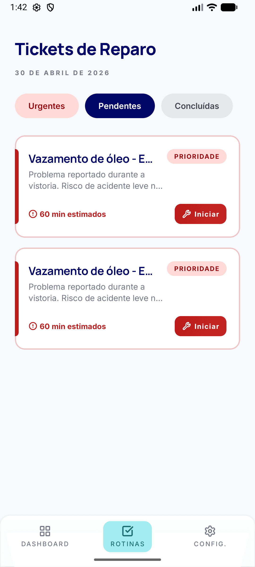 Tickets de Reparo